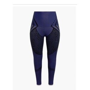 Savage X Fenty High Wasited L Special Fx Lace Velvet Leggings Navy Blue Black